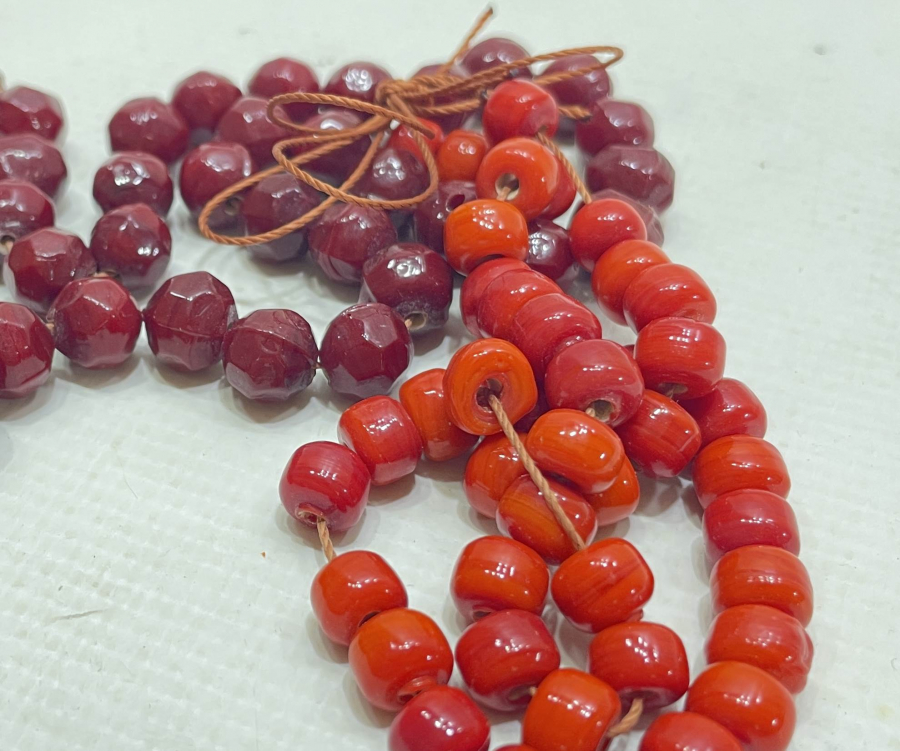 OSMANLI DÖNEMİ BEYKOZ İŞİ CAM YÖRÜK KOLYESİ