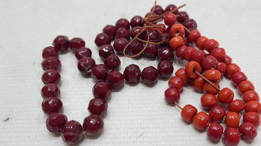 OSMANLI DÖNEMİ BEYKOZ İŞİ CAM YÖRÜK KOLYESİ