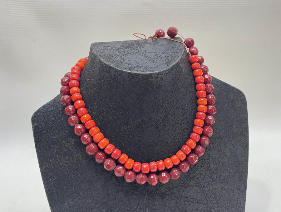 OSMANLI DÖNEMİ BEYKOZ İŞİ CAM YÖRÜK KOLYESİ