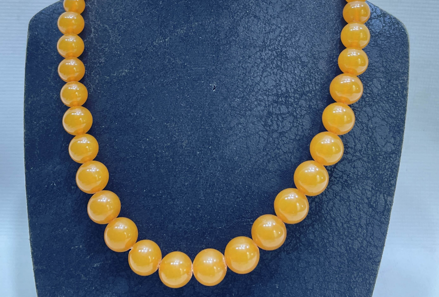 OSMANLI DÖNEMİ BÜYÜK HABBELİ SECCAR DAMLA KEHRİBAR GERDANLIK