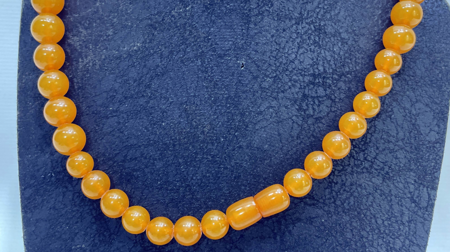 OSMANLI DÖNEMİ BÜYÜK HABBELİ SECCAR DAMLA KEHRİBAR GERDANLIK