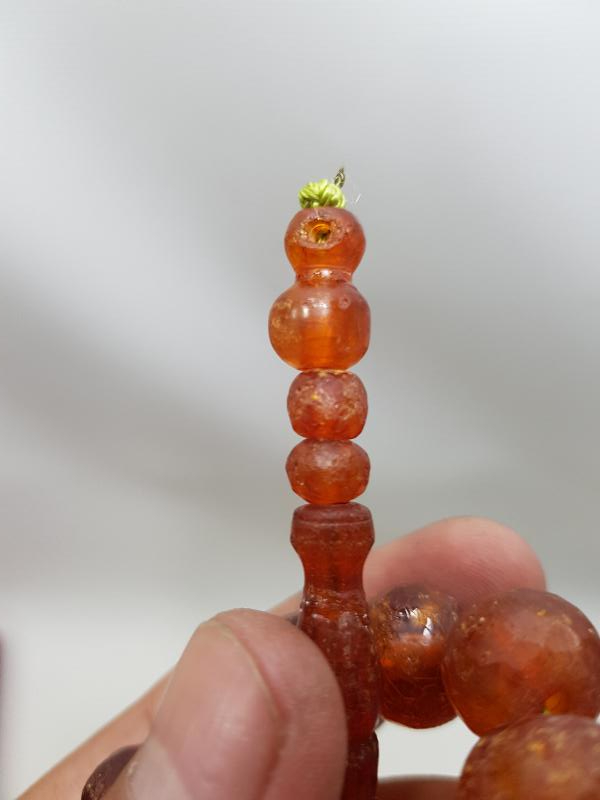 OSMANLI DÖNEMİ ÇOK NADİR FASETA KESİM DAMLA KEHRİBAR TESPİH