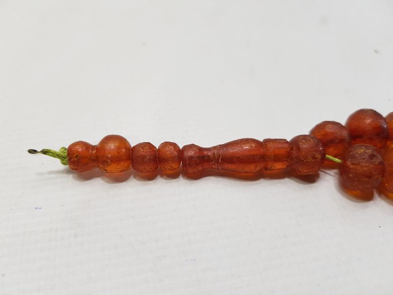 OSMANLI DÖNEMİ ÇOK NADİR FASETA KESİM DAMLA KEHRİBAR TESPİH