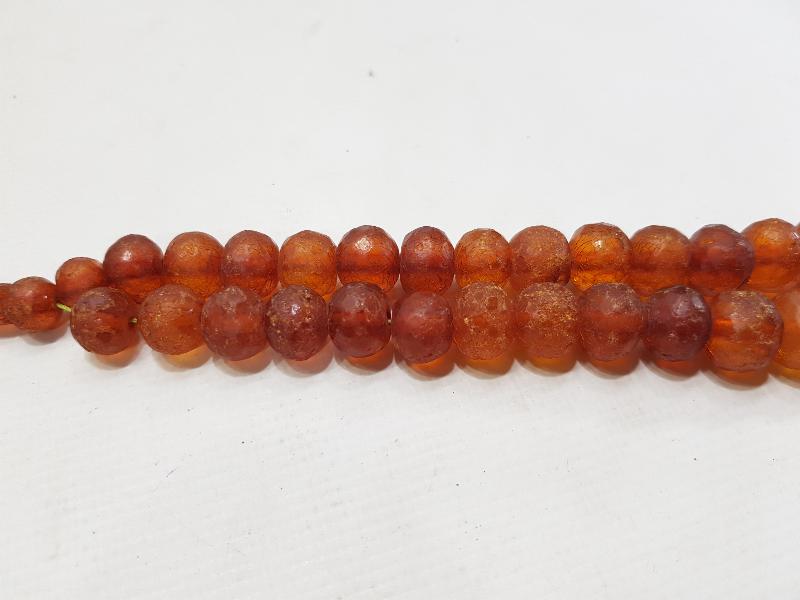 OSMANLI DÖNEMİ ÇOK NADİR FASETA KESİM DAMLA KEHRİBAR TESPİH