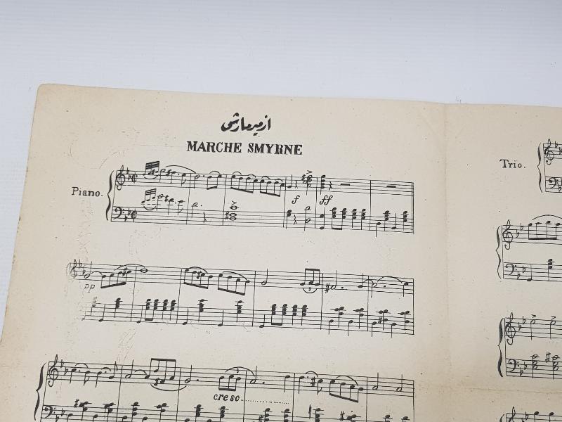 OSMANLI DÖNEMİ ÇOK NADİR İZMİR MARŞI NOTA KİTAPÇIĞI