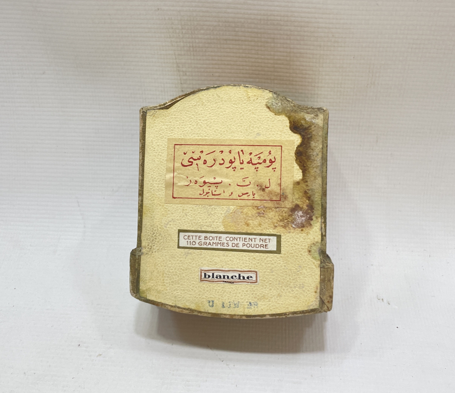 OSMANLI DÖNEMİ ÜZERİ OSMANLICA YAZILI ÇOK NADİR PUDRA KUTUSU