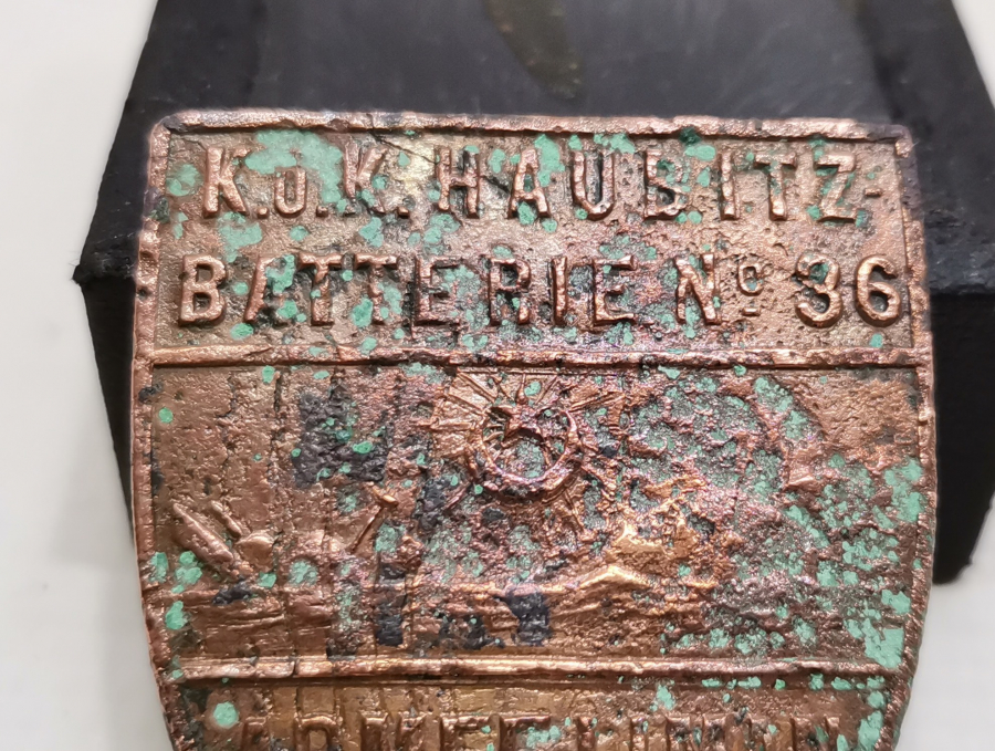 1. DÜNYA SAVAŞI 1916 TARİHLİ İZMİR ASKERİ LİMANI OBÜS BATARYASI ETİKETİ 