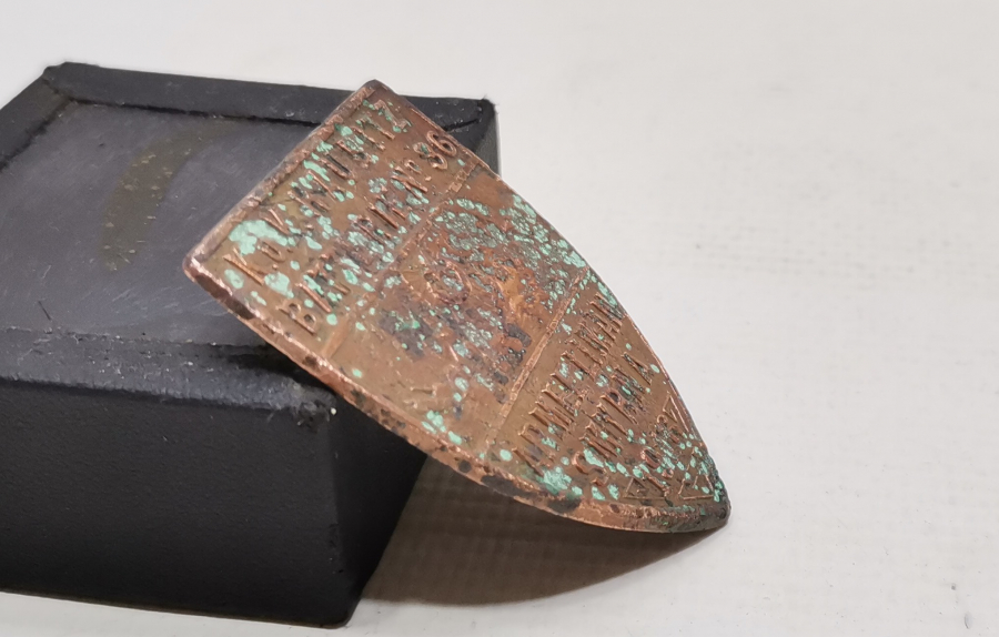 1. DÜNYA SAVAŞI 1916 TARİHLİ İZMİR ASKERİ LİMANI OBÜS BATARYASI ETİKETİ 