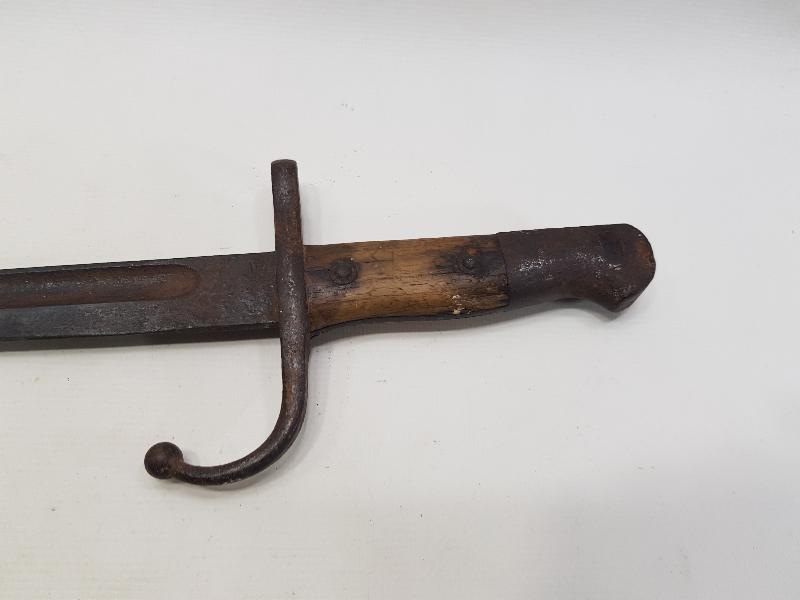 OSMANLICA YAZILI TUĞRALI VE BAYRAKLI NADİR OSMANLI SÜNGÜ