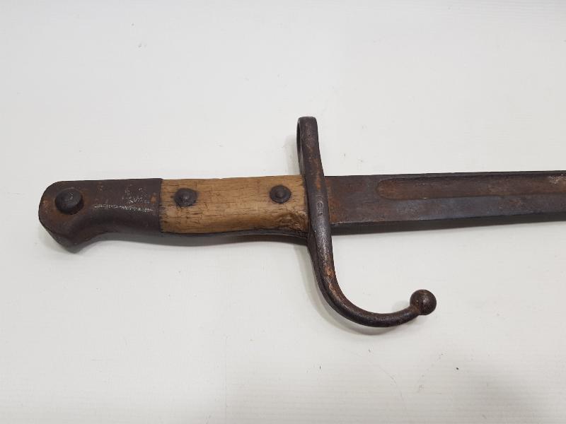 OSMANLICA YAZILI TUĞRALI VE BAYRAKLI NADİR OSMANLI SÜNGÜ