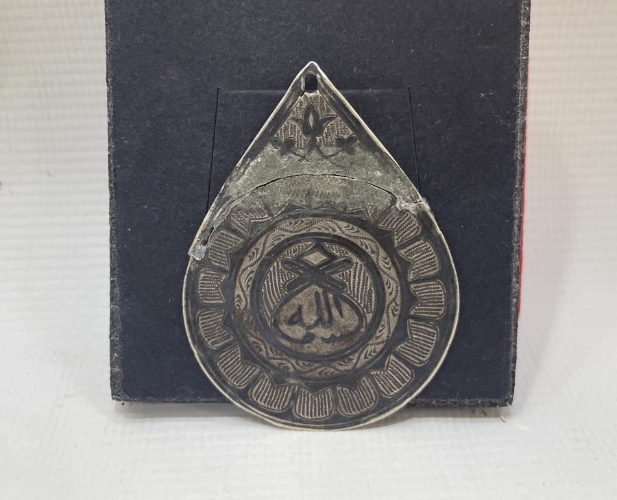 GEMİCİ DÜĞÜMLÜ OSMANLI DÖNEMİ SAVATLI GÜMÜŞ ARMUDİ KOLYE