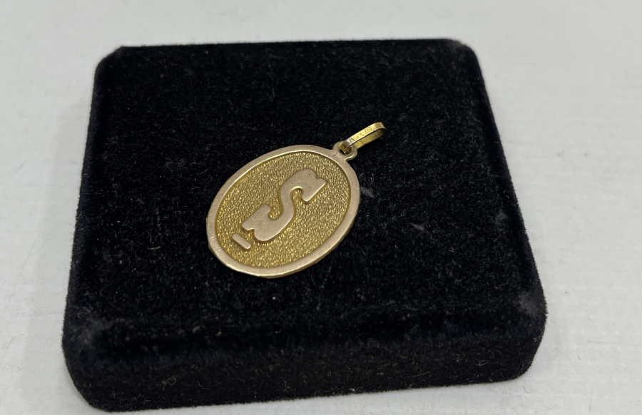 KABARTMA İŞÇİLİKLİ ANTİKA ALTIN KOLYE UCU