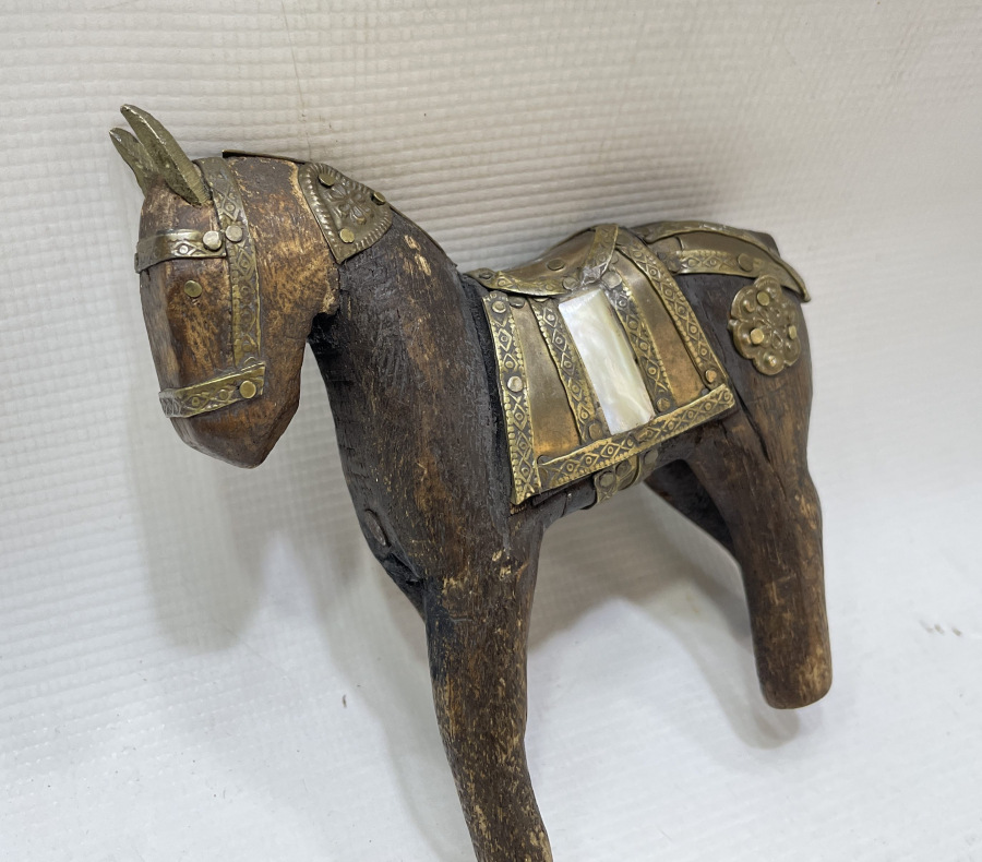 OSMANLI DÖNEMİ AHŞAP EYÜP YAPIMI OYUNCAK AT FİGÜRÜ