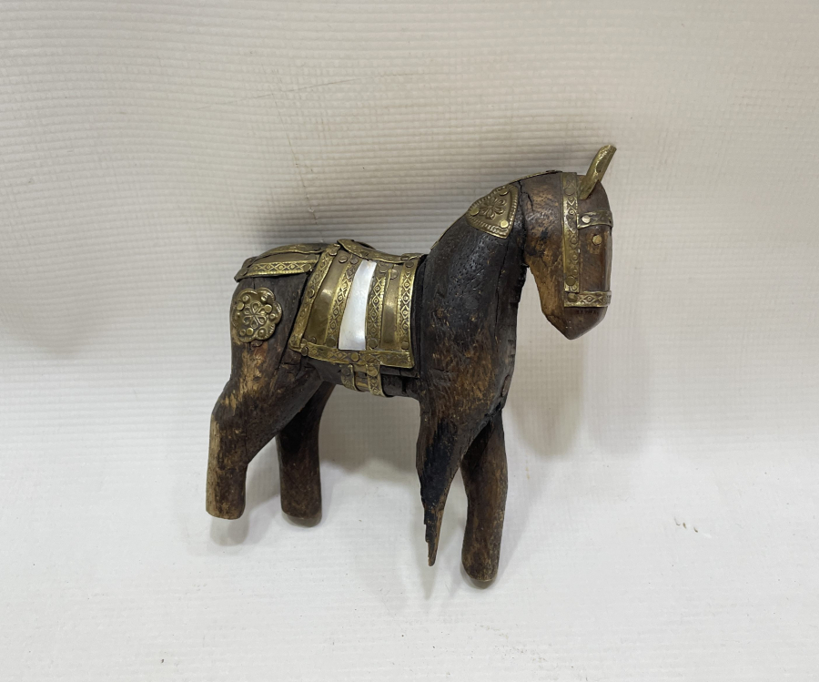 OSMANLI DÖNEMİ AHŞAP EYÜP YAPIMI OYUNCAK AT FİGÜRÜ