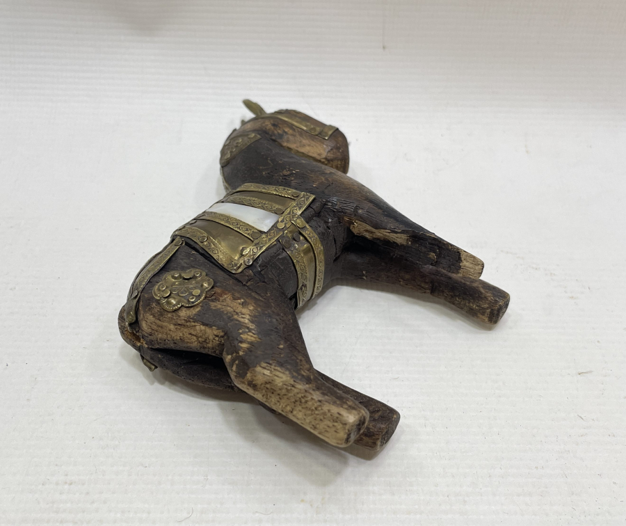 OSMANLI DÖNEMİ AHŞAP EYÜP YAPIMI OYUNCAK AT FİGÜRÜ