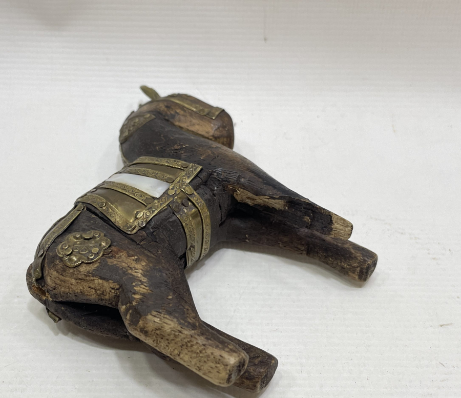 OSMANLI DÖNEMİ AHŞAP EYÜP YAPIMI OYUNCAK AT FİGÜRÜ