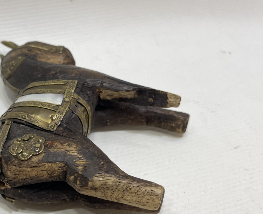 OSMANLI DÖNEMİ AHŞAP EYÜP YAPIMI OYUNCAK AT FİGÜRÜ