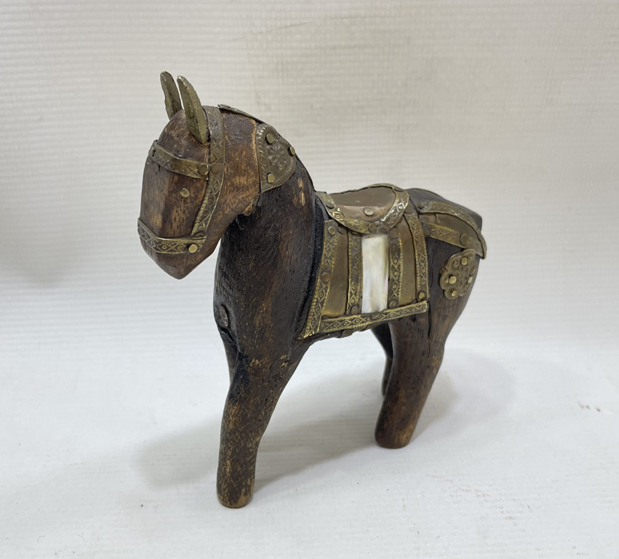 OSMANLI DÖNEMİ AHŞAP EYÜP YAPIMI OYUNCAK AT FİGÜRÜ