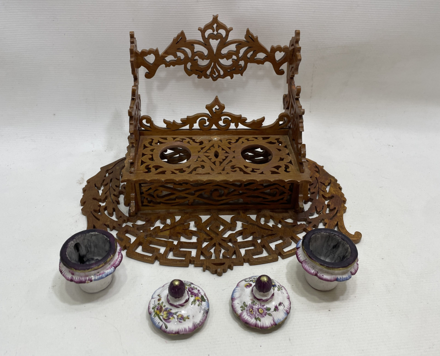 OSMANLI DÖNEMİ ÇOK NADİR TESTERE İŞÇİLİKLİ HOKKA TAKIMI