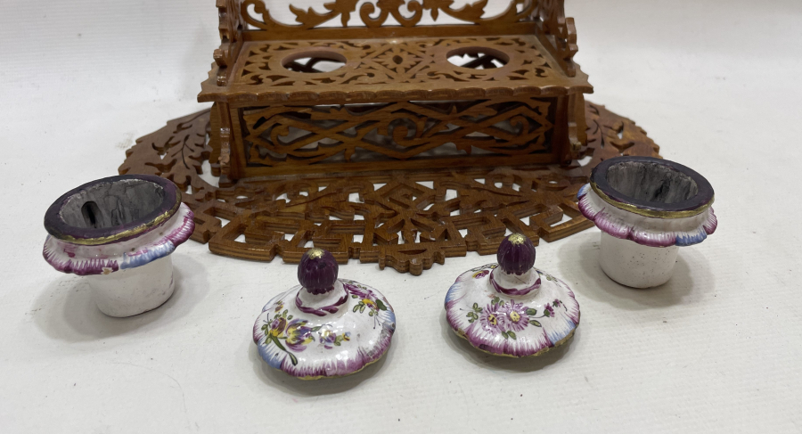 OSMANLI DÖNEMİ ÇOK NADİR TESTERE İŞÇİLİKLİ HOKKA TAKIMI