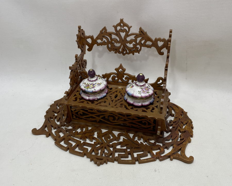 OSMANLI DÖNEMİ ÇOK NADİR TESTERE İŞÇİLİKLİ HOKKA TAKIMI