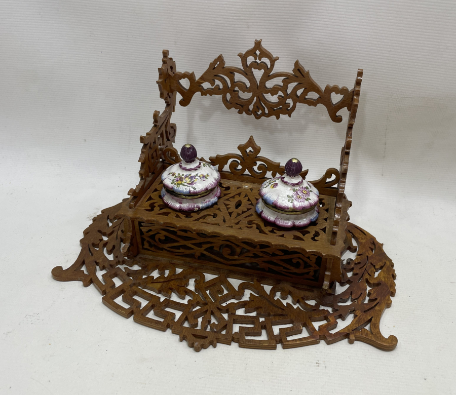 OSMANLI DÖNEMİ ÇOK NADİR TESTERE İŞÇİLİKLİ HOKKA TAKIMI