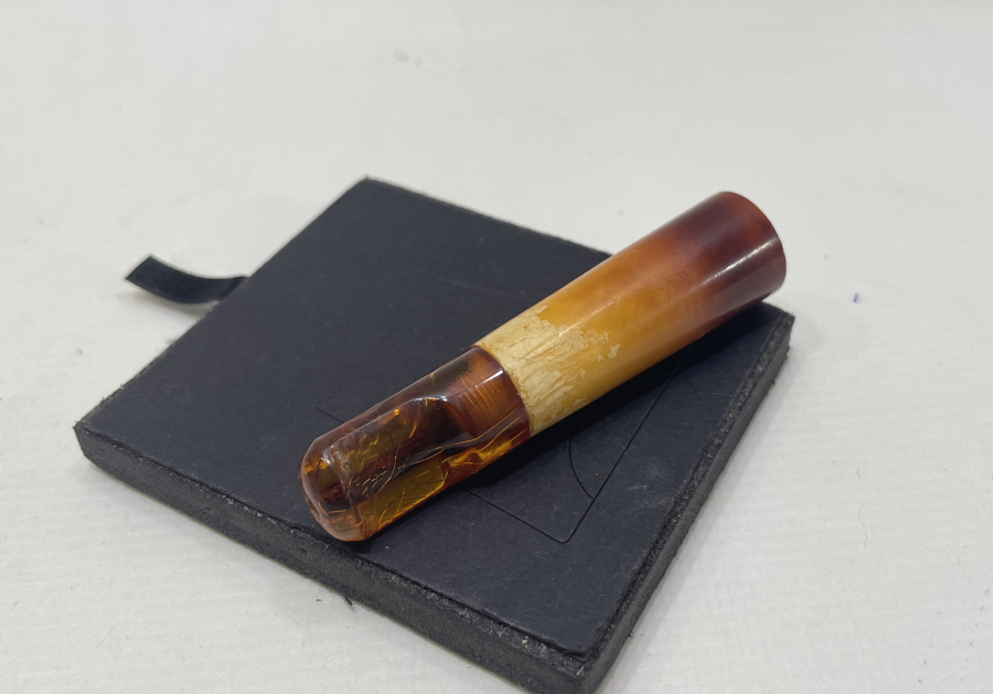 OSMANLI DÖNEMİ DAMLA KEHRİBAR EMZİKLİ SİGARA AĞIZLIĞI