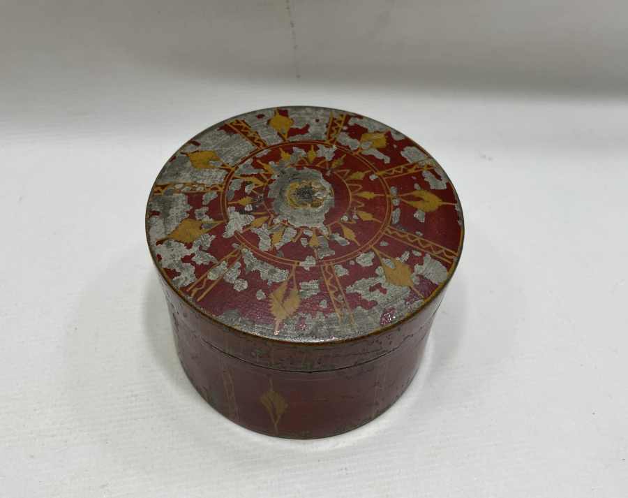 OSMANLI DÖNEMİ EL BOYAMA KAPAKLI TESPİH KUTUSU