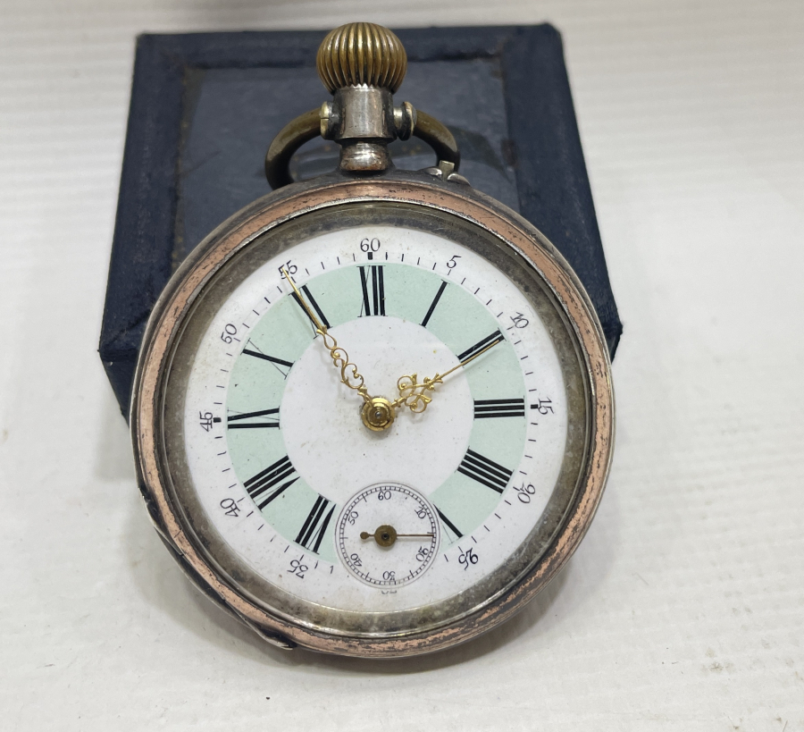 OSMANLI DÖNEMİ İÇİ OSMANLICA YAZILI GÜMÜŞ KASA CEP SAATİ