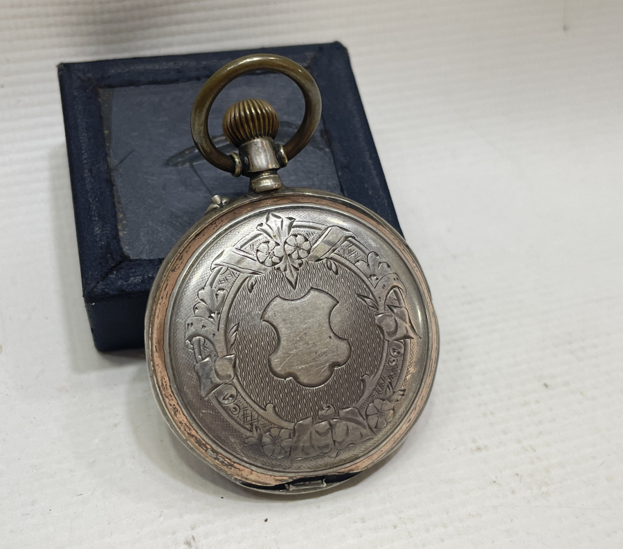 OSMANLI DÖNEMİ İÇİ OSMANLICA YAZILI GÜMÜŞ KASA CEP SAATİ