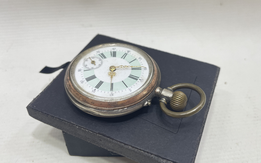 OSMANLI DÖNEMİ İÇİ OSMANLICA YAZILI GÜMÜŞ KASA CEP SAATİ