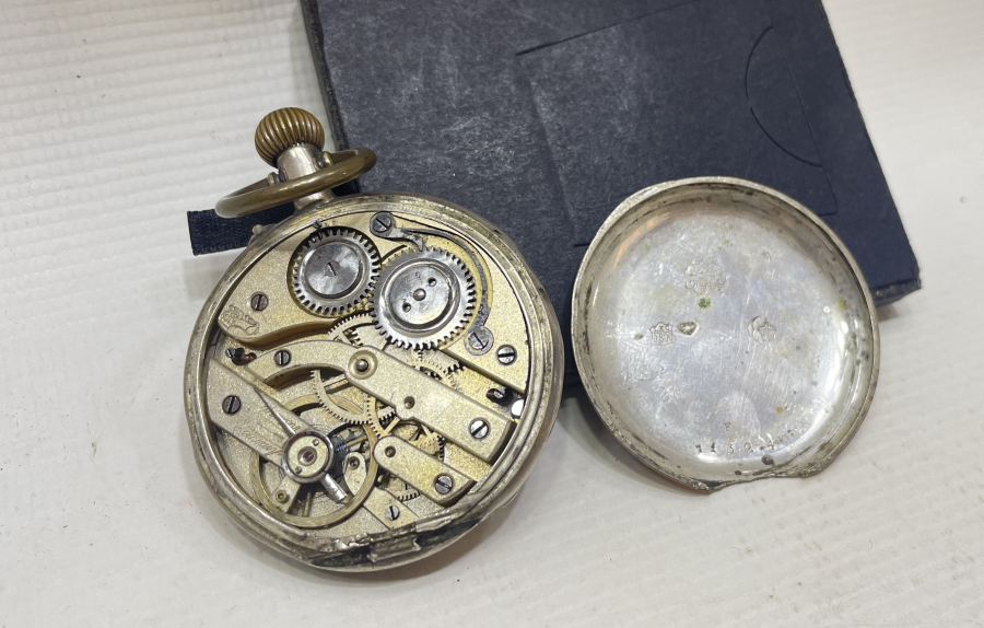 OSMANLI DÖNEMİ İÇİ OSMANLICA YAZILI GÜMÜŞ KASA CEP SAATİ