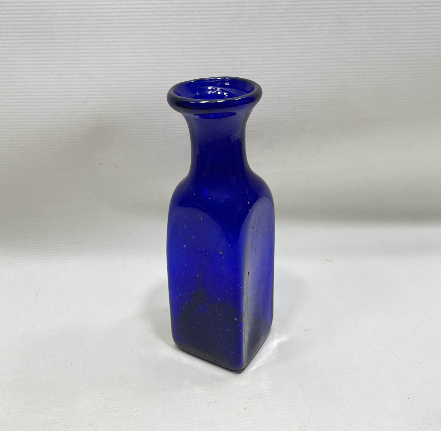 OSMANLI DÖNEMİ ÜFLEME CAMDAN MAMUL NADİR RENKTE KOPARMA ECZACI ŞİŞESİ