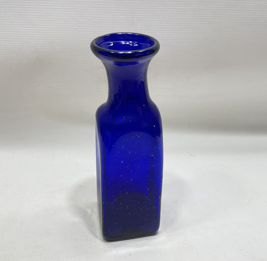 OSMANLI DÖNEMİ ÜFLEME CAMDAN MAMUL NADİR RENKTE KOPARMA ECZACI ŞİŞESİ