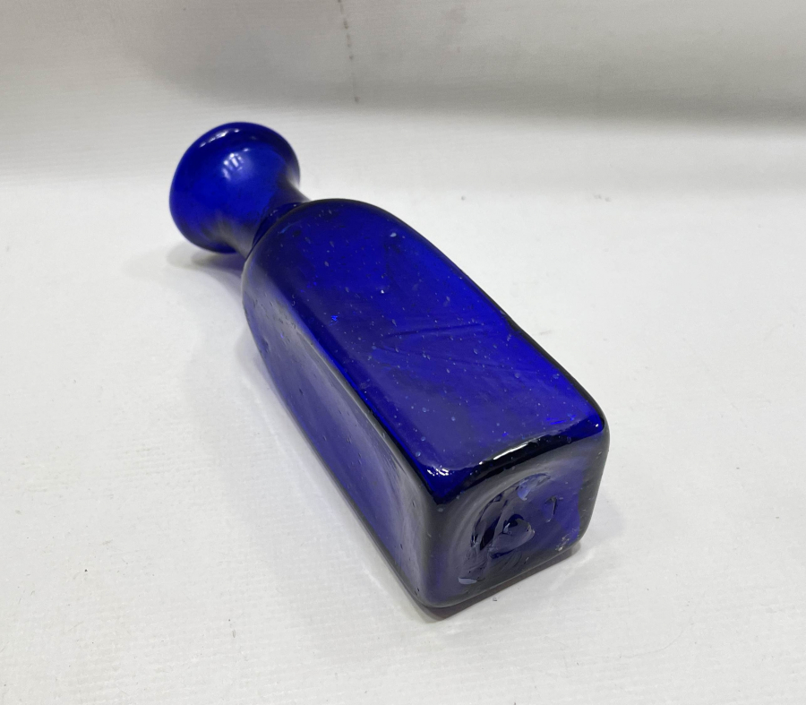 OSMANLI DÖNEMİ ÜFLEME CAMDAN MAMUL NADİR RENKTE KOPARMA ECZACI ŞİŞESİ