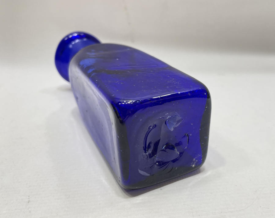 OSMANLI DÖNEMİ ÜFLEME CAMDAN MAMUL NADİR RENKTE KOPARMA ECZACI ŞİŞESİ