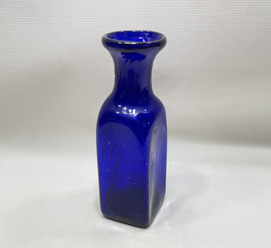 OSMANLI DÖNEMİ ÜFLEME CAMDAN MAMUL NADİR RENKTE KOPARMA ECZACI ŞİŞESİ