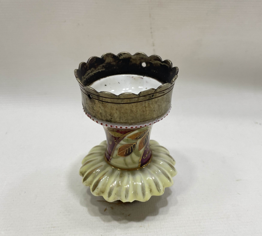 OSMANLI DÖNEMİ ÜZERİ EL BOYAMA NADİR NARGİLE KÖZLÜĞÜ