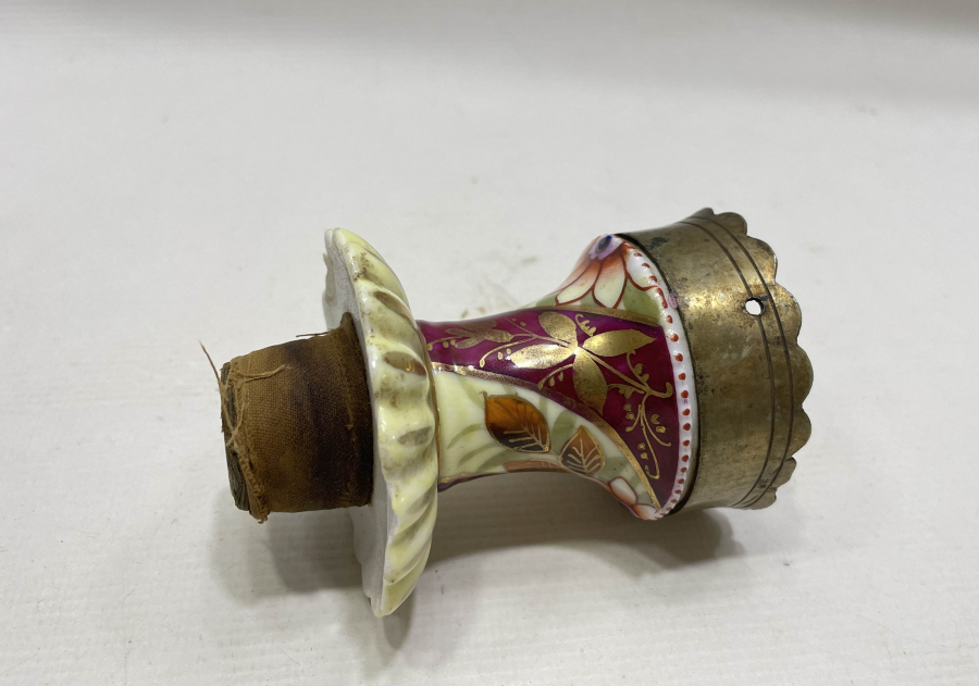 OSMANLI DÖNEMİ ÜZERİ EL BOYAMA NADİR NARGİLE KÖZLÜĞÜ