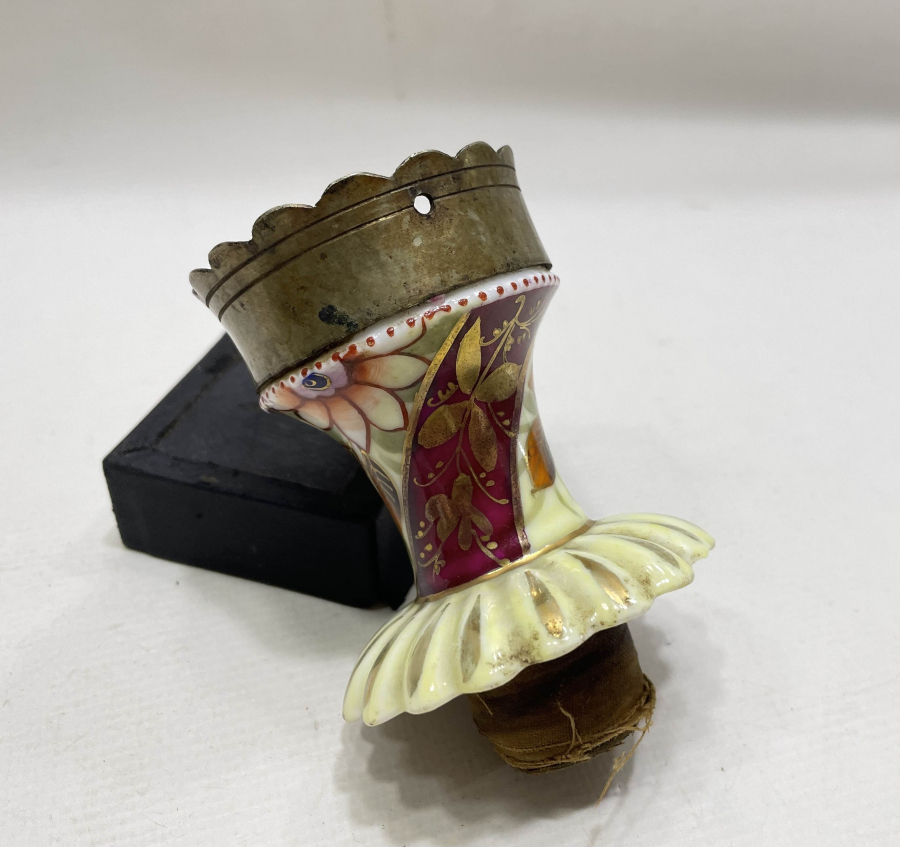 OSMANLI DÖNEMİ ÜZERİ EL BOYAMA NADİR NARGİLE KÖZLÜĞÜ