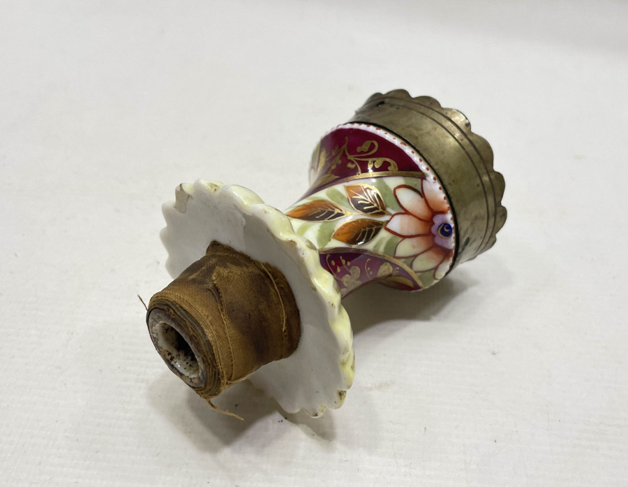 OSMANLI DÖNEMİ ÜZERİ EL BOYAMA NADİR NARGİLE KÖZLÜĞÜ