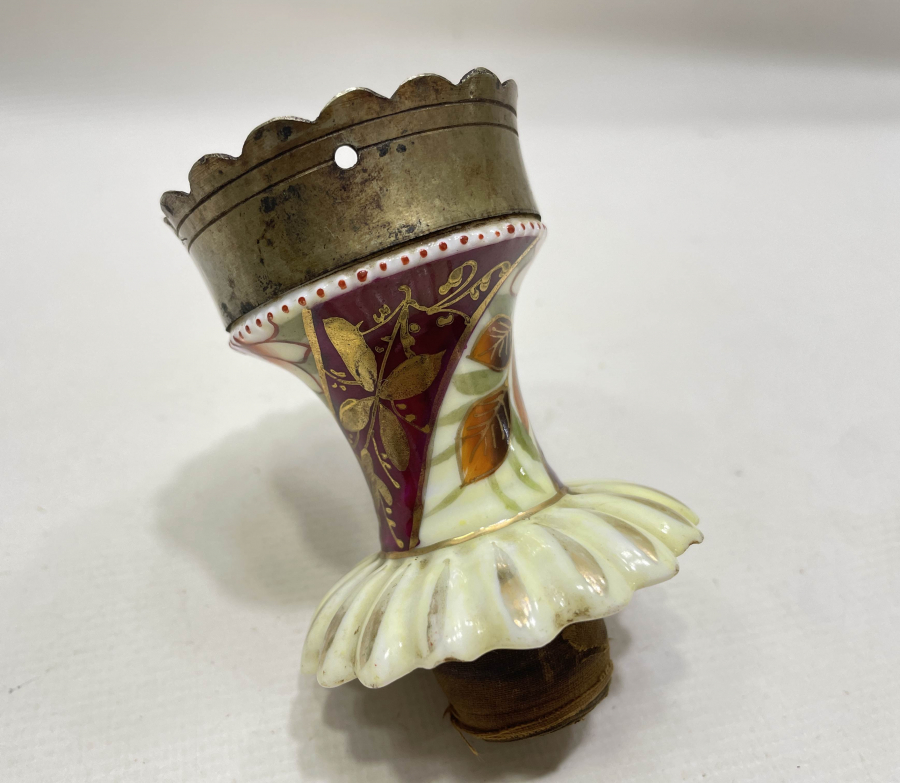 OSMANLI DÖNEMİ ÜZERİ EL BOYAMA NADİR NARGİLE KÖZLÜĞÜ