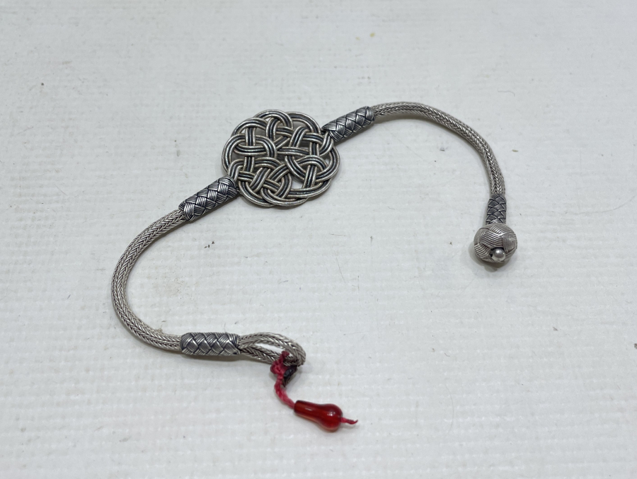 TRABZON İŞİ HASIR ÖRME SAF GÜMÜŞ BİLEKLİK