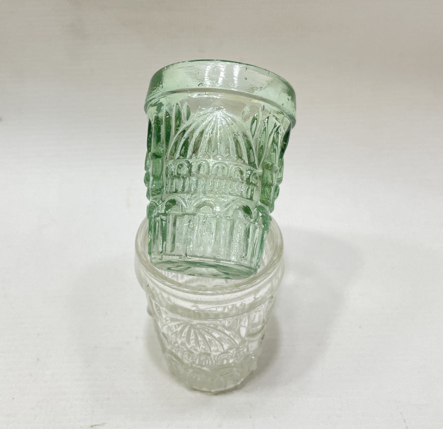 ÜZERİ MESCİD-İ NEBEVİ GÖRSELLİ OSMANLI DÖNEMİ 2 ADET ZEMZEMLİK