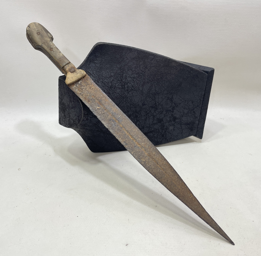 ÜZERİ OSMANLICA BURSA YAZILI OSMANLI DÖNEMİ BURSA İŞİ BÜYÜK BOY ÇERKES KAMASI