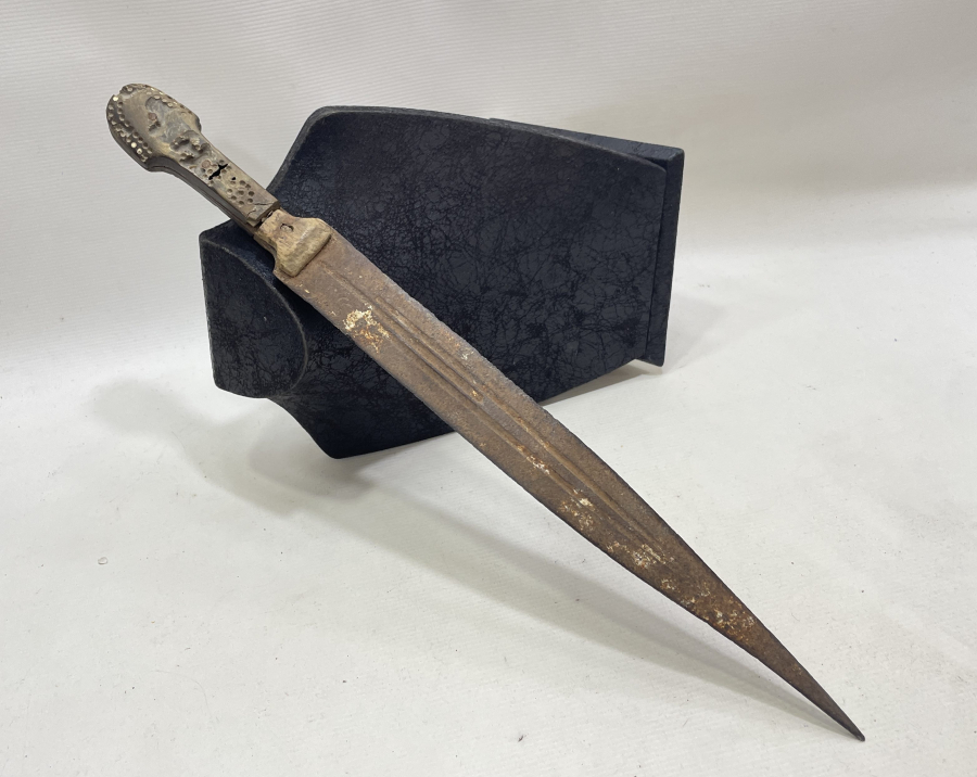 ÜZERİ OSMANLICA BURSA YAZILI OSMANLI DÖNEMİ BURSA İŞİ BÜYÜK BOY ÇERKES KAMASI