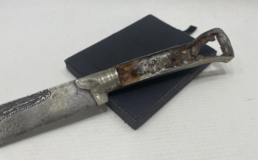 ÜZERİ OSMANLICA YAZILI ÇOK NADİR BABAKALE İŞİ KAMA