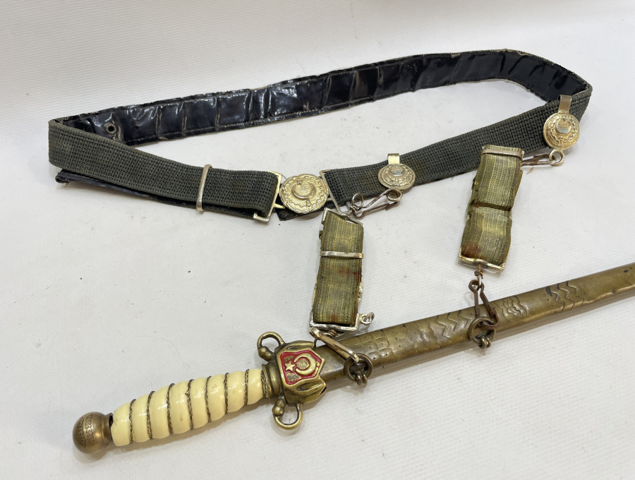 CUMHURİYET BAŞLARI HARP OKULU NADİR SUBAY MEÇİ VE KEMER TAKIMI