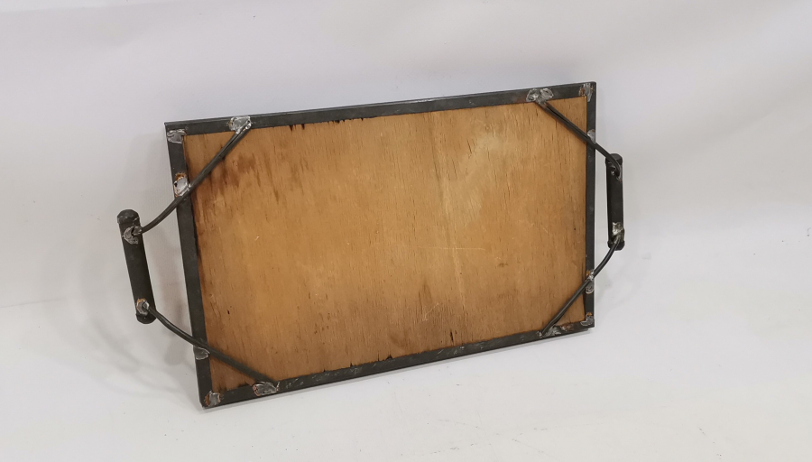 OSMANLI DÖNEMİ CAM ALTI EL BOYAMA TEPSİ