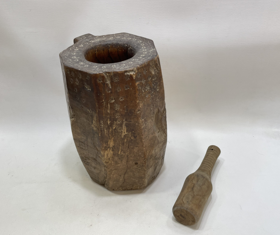 OSMANLI DÖNEMİ EL OYMA BÜYÜK BOY AHŞAP DİBEK